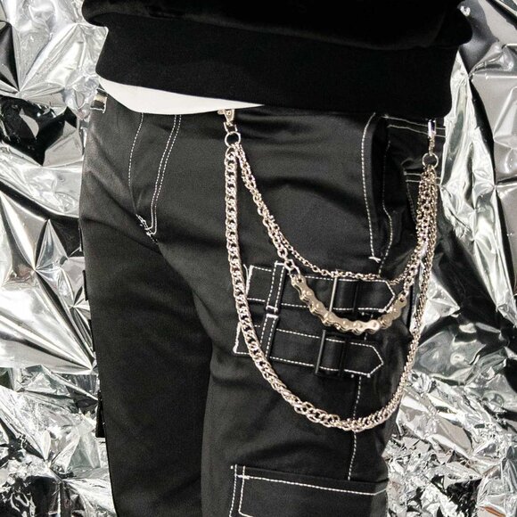 AKINGS Triple Pants Chain (Silver) - Picture 2 of 5